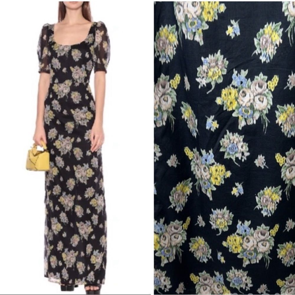 Floral Black Maxi Dress
